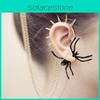 Black Spider Scary Earrings Decoration For Halloween Party Jewelry Gift Fashion