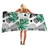 Tropical plant pattern digital-printed polyester Superfine fiber double-sided fleece Beach vacation bath towel, beach towel