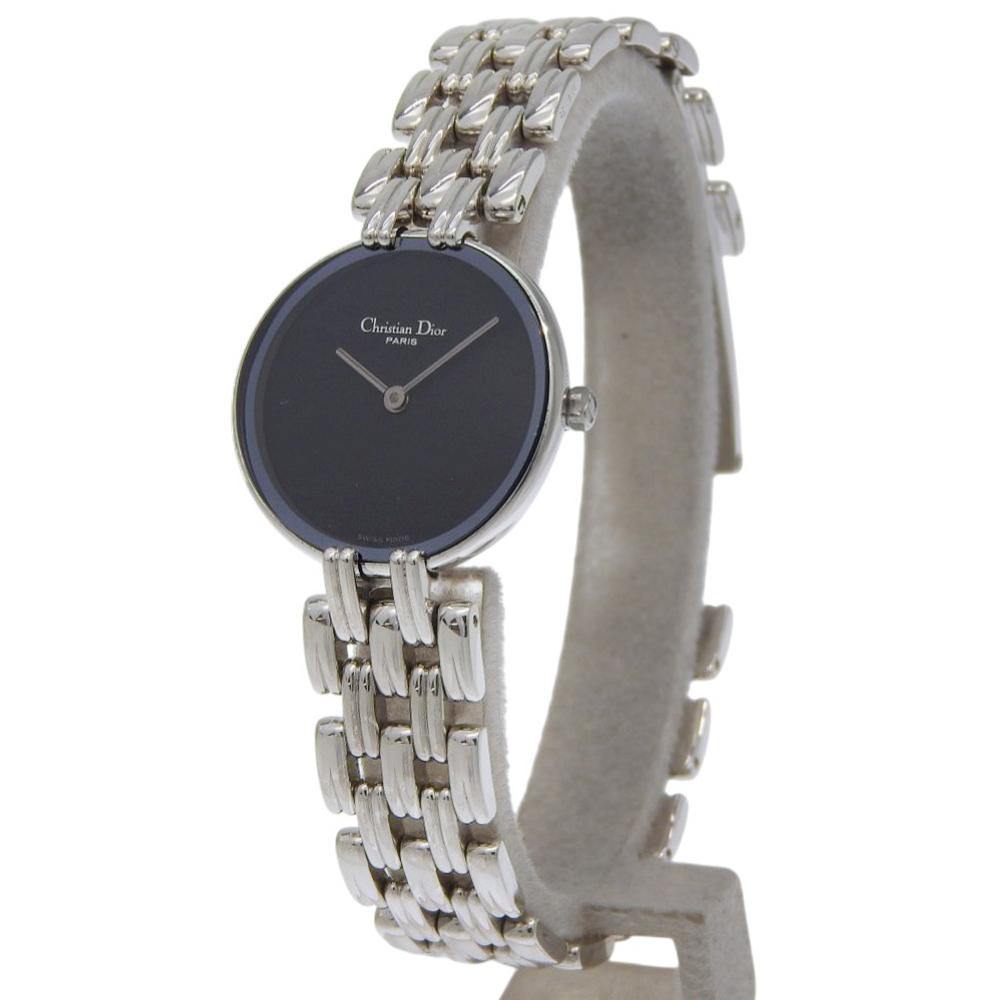 Dior Bakira Watches D44-120 Silver blackDial Stainless Steel Quartz Analog Display Women Used