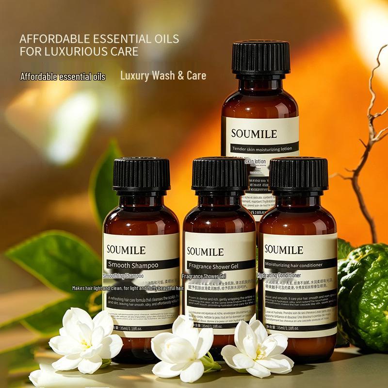 SOUMILE Sujie Large Pump Bottle: Shampoo, Hand Sanitizer, High-End Hotel & B&B Shower Gel.