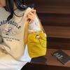 Korean version of solid color shoulder bag niche design casual foreign trend simple fashion small bag small square bag messenger bag