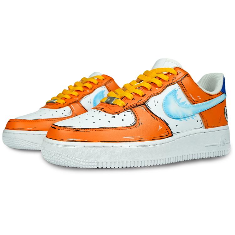 Nike Air Force 1 Air Force 1 Leather Slip Resistant Cushioning Low top Skateboard Shoes Men's Orange CW2288-111(TeamJ-)