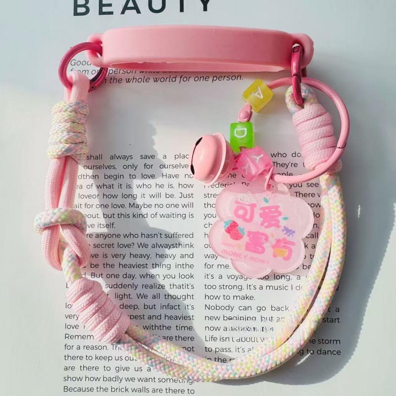 

For Stanley Tumbler Strap Cup Accessories Universal Suitable For 6-10cm Cup Mouth Purple Braid Portable Hand Lanyard Cup Holder рожевий