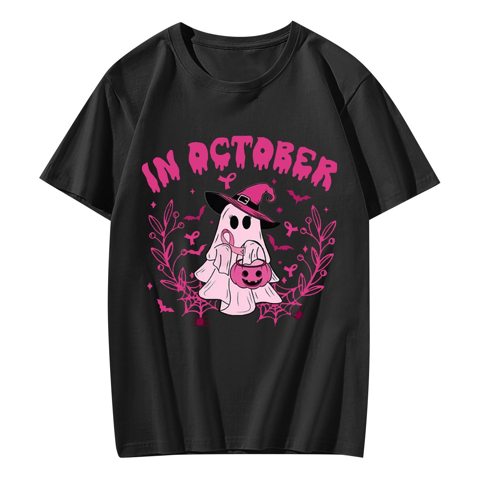 

Жіноча повсякденна футболка з принтом, пуловер із круглим вирізом і коротким рукавом S чорний