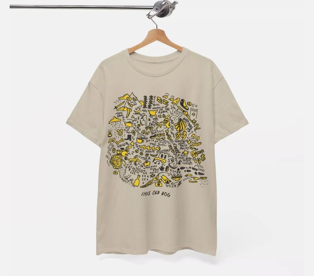 Vintage Mac Demarco 'This Old Dog' Album Art T-Shirt - Mac Demarco Sand T-Shirt