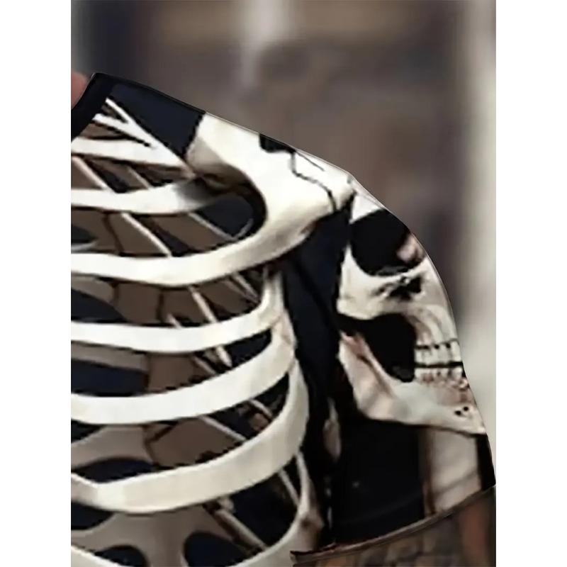 Tricouri Horror cu Schelet Os Înfricoșător Imprimeu 3D Harajuku Streetwear Tricouri Bărbați Modă Mânecă Scurtă Tricou Topuri Îmbrăcăminte