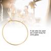 100 Pcs Steel Circle Earring Loops Wine Glass Hoop Ring Jewelry Findings (Gold, 30 * 25mm)