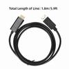 1.8m/5.9ft DisplayPort To HD Multimedia Interface Adapter 4K30HZ/1080P DP To HD Cable  Monitor Use