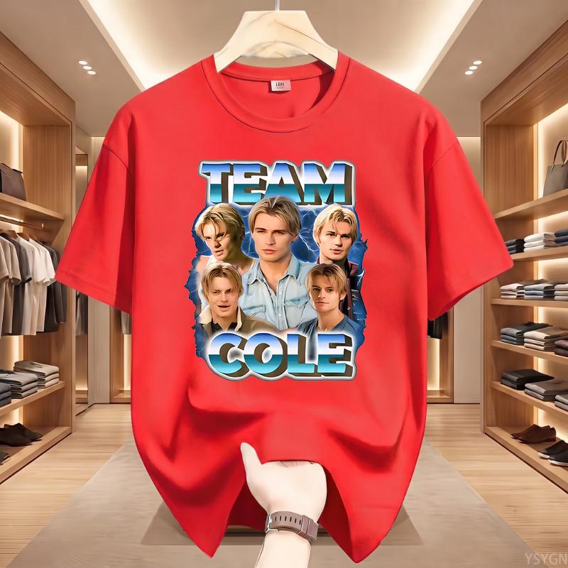 Team Cole Walter Magliette Grafiche Vintage Unisex Moda Unisex 100% Cotone Maglietta Manica Corta Oversize Ampia Magliette Streetwear