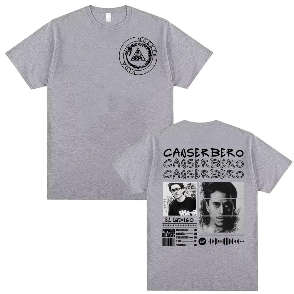 2025summer Rapper Canserbero Album Touring Graphic Tshirt Men Retro Street Trend Tshirt High Quality Cotton Casual Street Wear