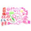 Heiß! 50 Stücke Zubehör Puppen Schuhe Tasche Spiegel Kleiderbügel Kamm Armband Spielzeug Set Nicht Wiederholbar