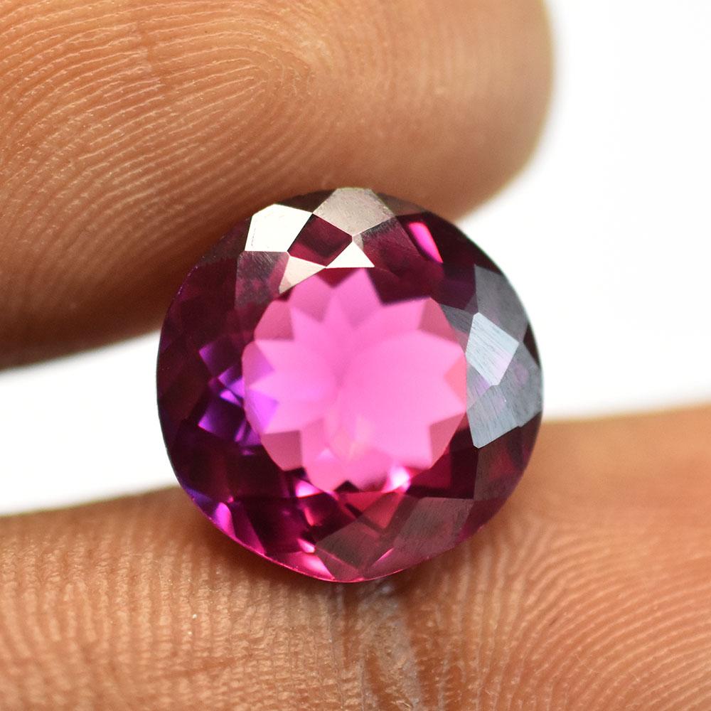 Natural Pink Sapphire Loose Gemstone 8.35 ct Round Cut September Birthstone for Gem Collections