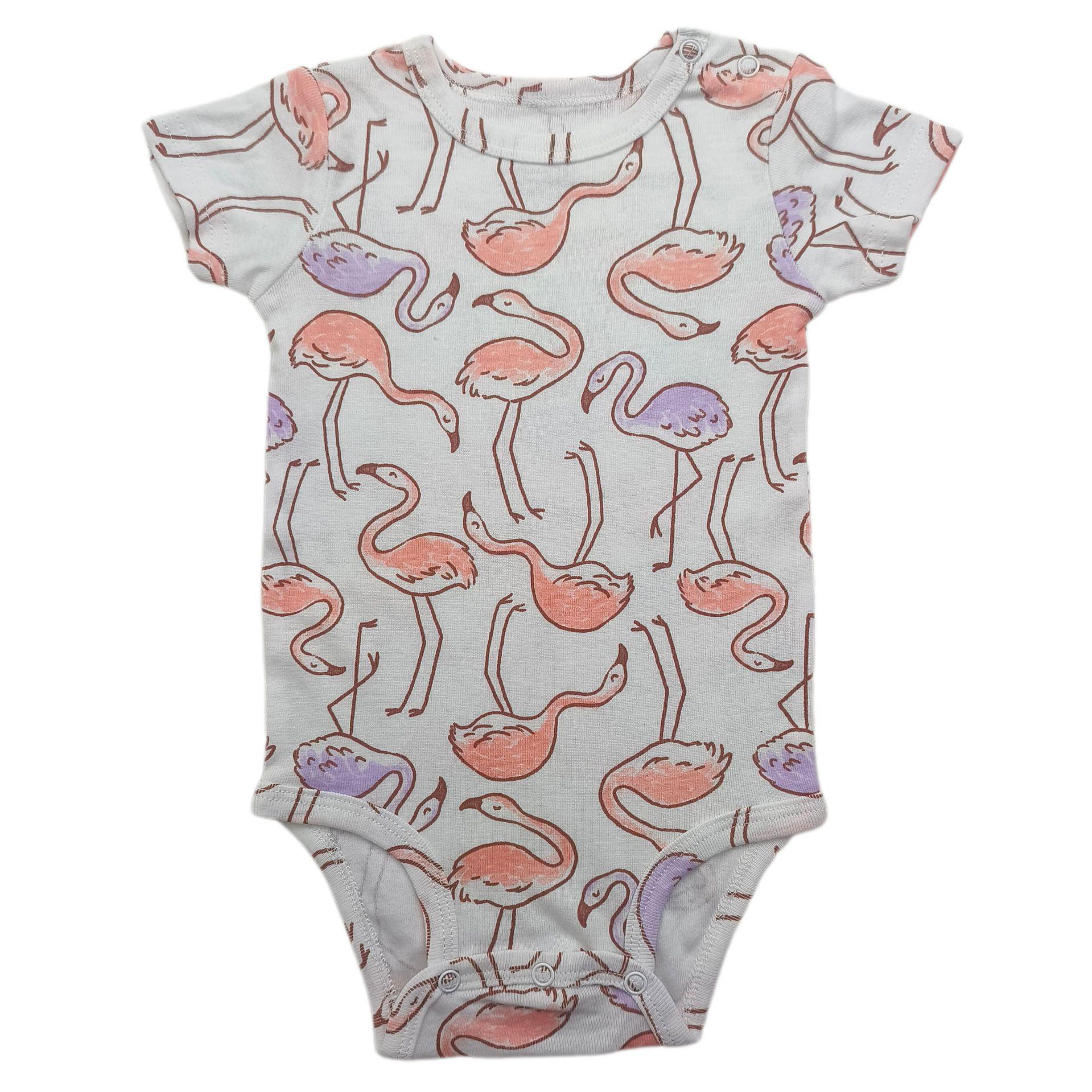 Baby Schulterdruckknopf gerippter Baumwoll-Body - Kurzarm Einteiler Strampler für Jungen & Kleinkinder 9m/66cm (Approx. 11-13 lbs)