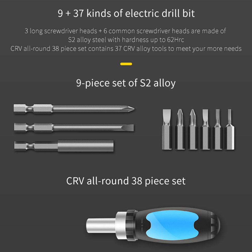 NANWEI Electric Screwdriver Rechargeable Automatic Screwdriver Hand Drill Multi-function Electric Batch Tool 4V