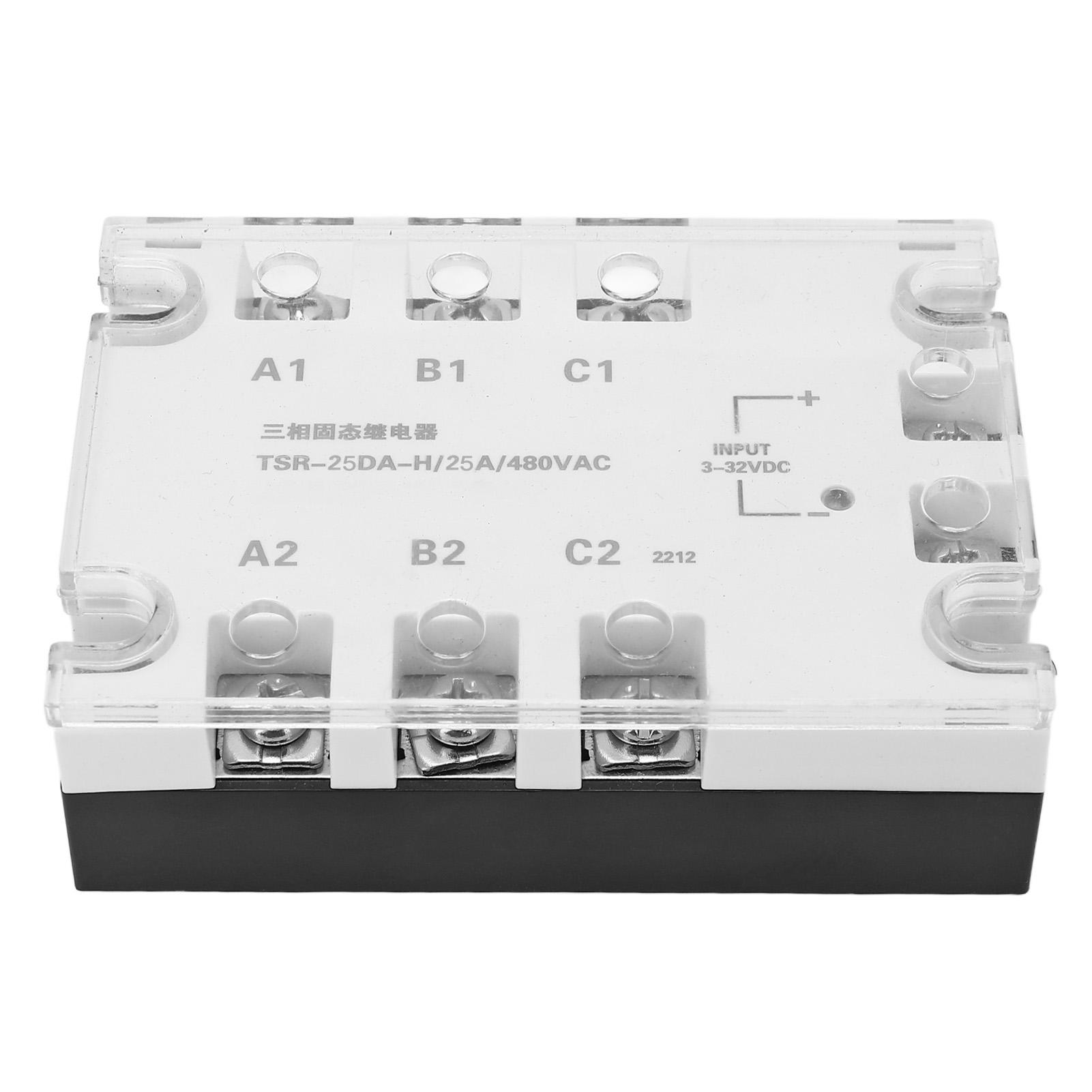 

3 Phase Solid State Relay White Noiseless Anti Shock Reliable DC to AC Solid State Relay 332VDC