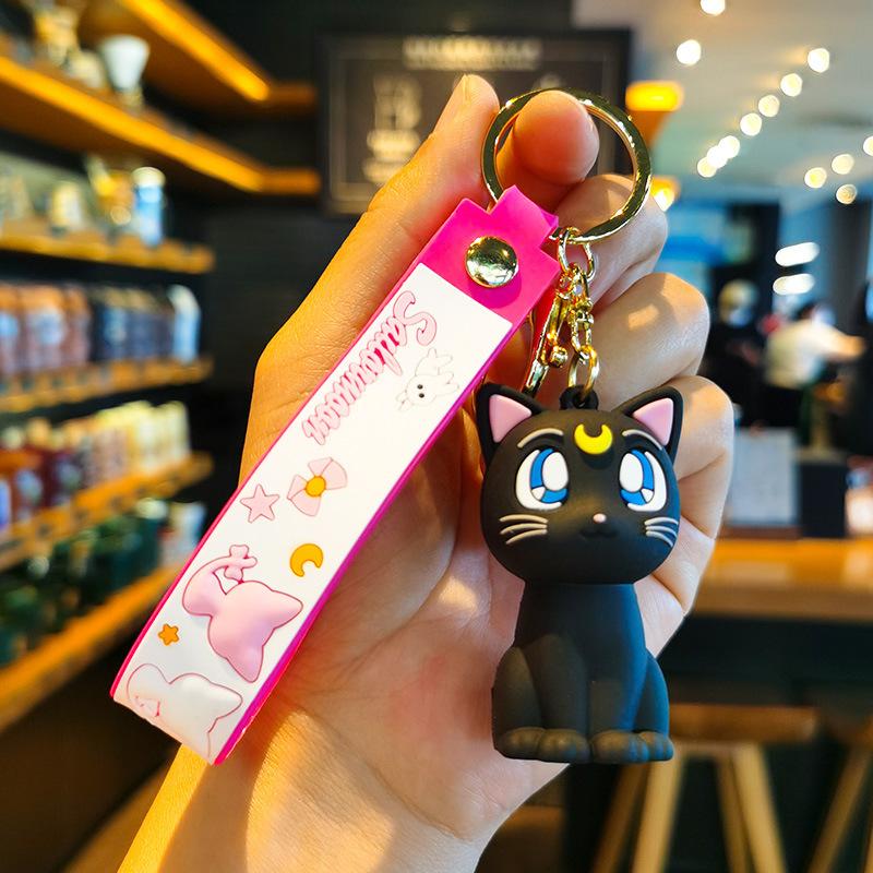 

Sailor Moon Keychain Cartoon Girl Heart Bag Hanging Ornament Exquisite Small Gift Car Keychain Cute Personalized Gifts Y2k