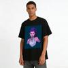 Furious Purple Vein Heterochromia Girl Print Trendy Sleeveless Top Street Style Unisex Breathable Vest Pure cotton T-shirt