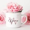 Personalisierte Tasse Herz Initial mit Namen Kaffeetasse Individuell Tee Heißschokolade Tassen Braut Brautjungfer Muttertagsgeschenke für Sie