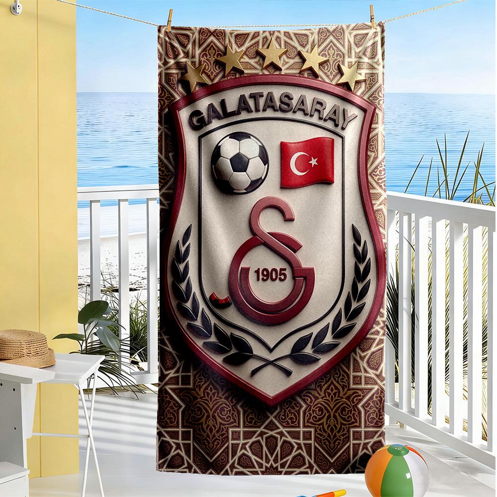 Galatasaray Beach Towel High Absorbency & Quick-Dry Comfortable Lightweight Portable for Swimming,Beach,Camping, Travel, Beach Accessories,Gym
