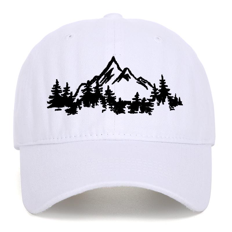 TEMU Mountain Forest Embroidered Flat Cap: Men's Outdoor Hiking & Fishing Hat, Women's Baseball Cap