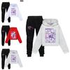 Kpop Demon Hunters Kids Cartoon Hoodie Set With Cotton Material For Casual Wear