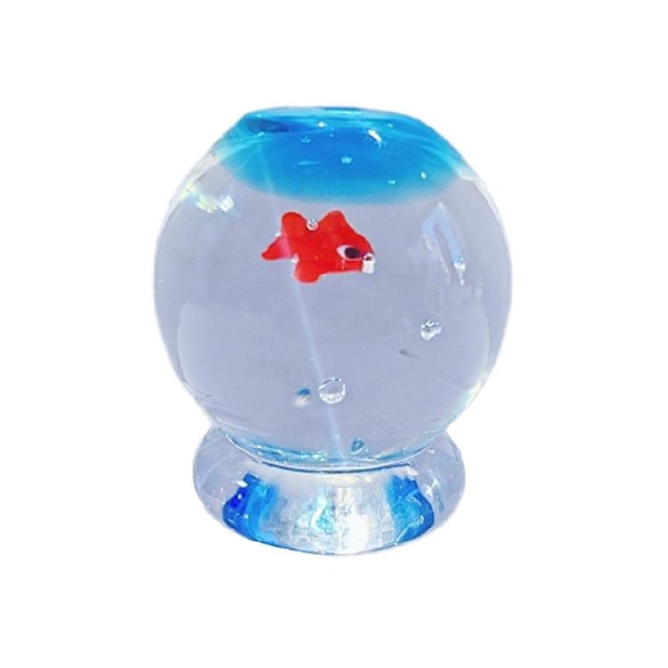 Glass Fish Tanks Figurines Collection Glass Ornament Statue Car Interior Dashboards Ornament for Birthday Home Decors
