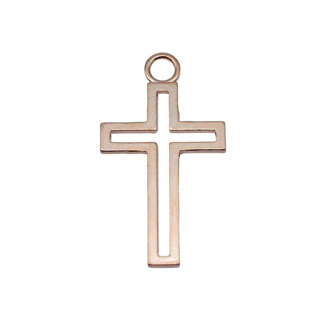Hollow Cross Charms Multi Color Alloy Pendants For Gothic Christian Jewelry Accessories