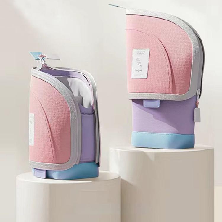 Expanding Pencil Case Telescoping Pen Case Stand up Pen Holder Storage Bag Travel Makeup Brush Holder for Office School