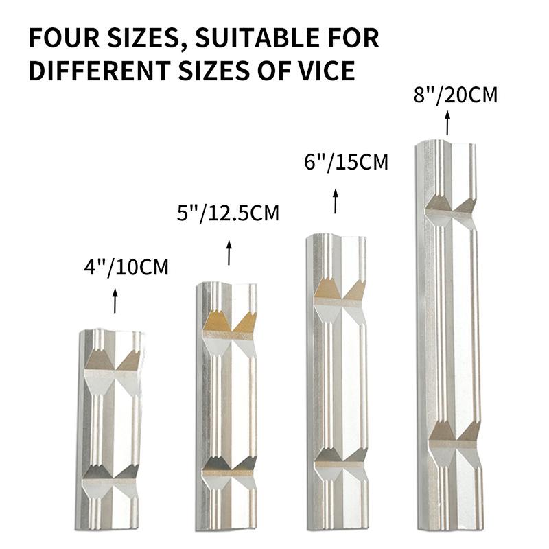 Magnetic Vise Jaws V Type Vice Jaws Protectors Cover Aluminum Alloy Multi-Purpose Vise Jaw Pads For Woodworking Plum