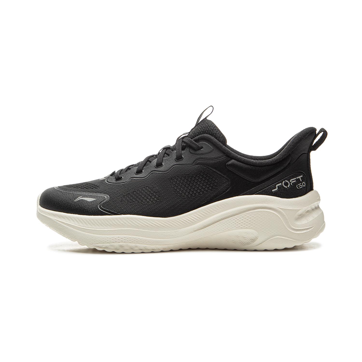 

Li Ning SOFT GO 2 WMS Cushioning Slip Resistant Abrasion Resistant Support Rebound Low top Casual Shoes Women s Black AGLV064-6 37.5