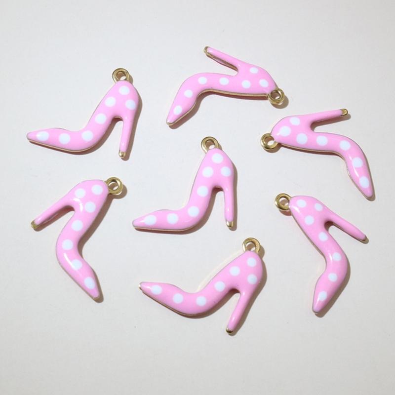 Pack Of 20 High Heel Shoe Charm Stainless Steel Jewelry Making Supplies For Crafting Handmade Accessories And Keychains