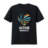 Autism Awareness T Shirt Women Heart Support Autistic Kids Black Vintage Washed Fashion Graphic Soft Designer Clothes Casual