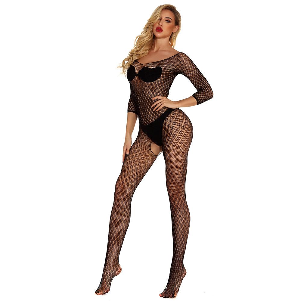 Erotic Sexy Lingerie Bodystocking Transparent Fishnet Pantyhose Tights Mesh Clothing Female Porn One Piece Full Body Stockings