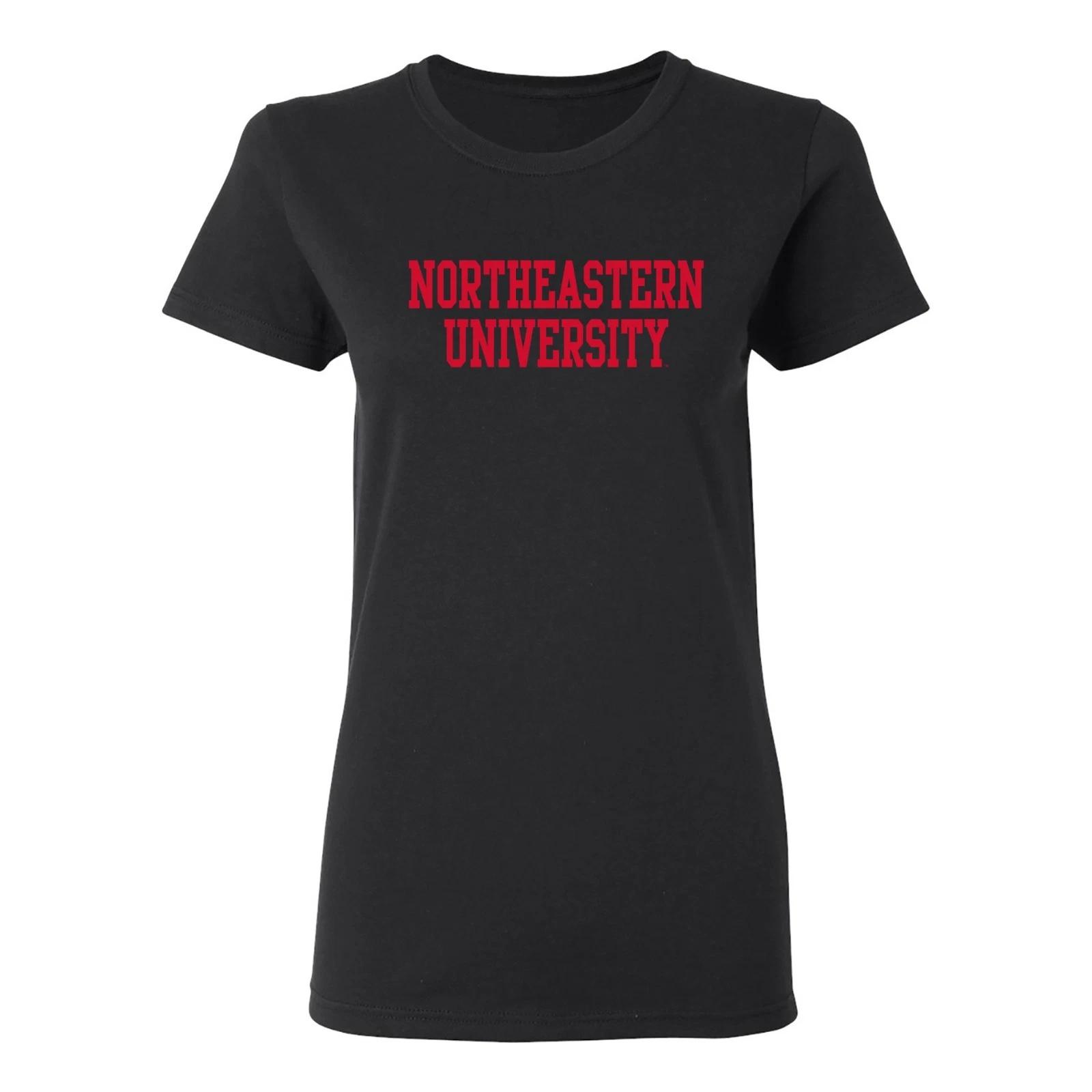 Northeastern University Basic Block Women s T-Shirt - Black 4XL