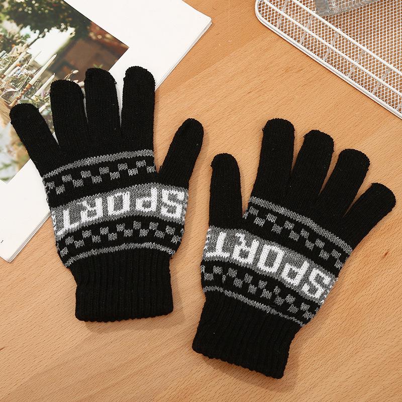 Winter adult outdoor riding warm velvet gloves