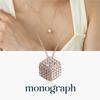 Monograph Shine Dice Necklace Mgnl0370 14K Gold Plated (Rose Gold)