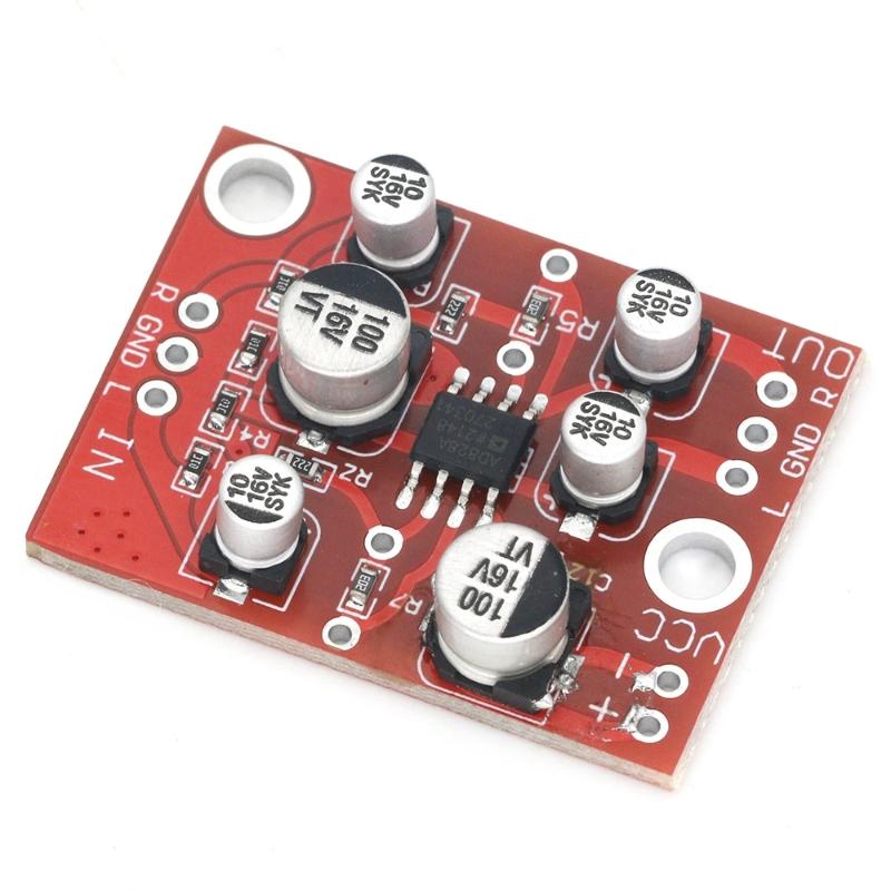 AD828 Stereo Preamp Power Amplifier Board DC5V-15V 12V Plug Play Preamplifier Module for Home Sound System Modification