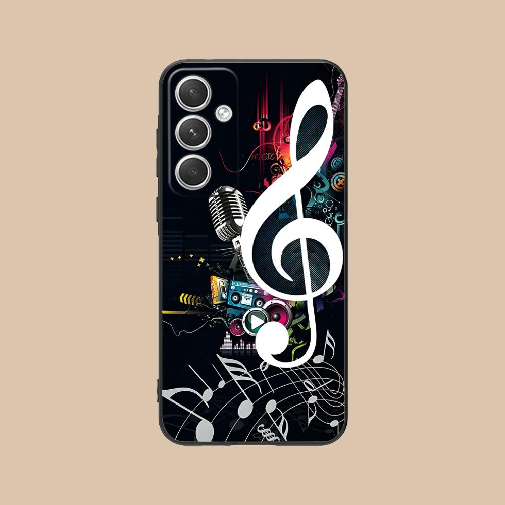 Musical Note Staff Mobile Phone Case for Samsung Galaxy S26 S25 S24 S23 S22 S21 S20 Note20 Plus FE Ultra Colorful Cover Cover