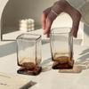 Glass cup for home use, high-end appearance, niche design, whiskey cup, beverage, cocktail cup