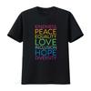 Peace Love Inclusion Equality Diversity Human Rights T Shirt Vintage Washed Slightly Unisex Designer Clothes Homme Soft