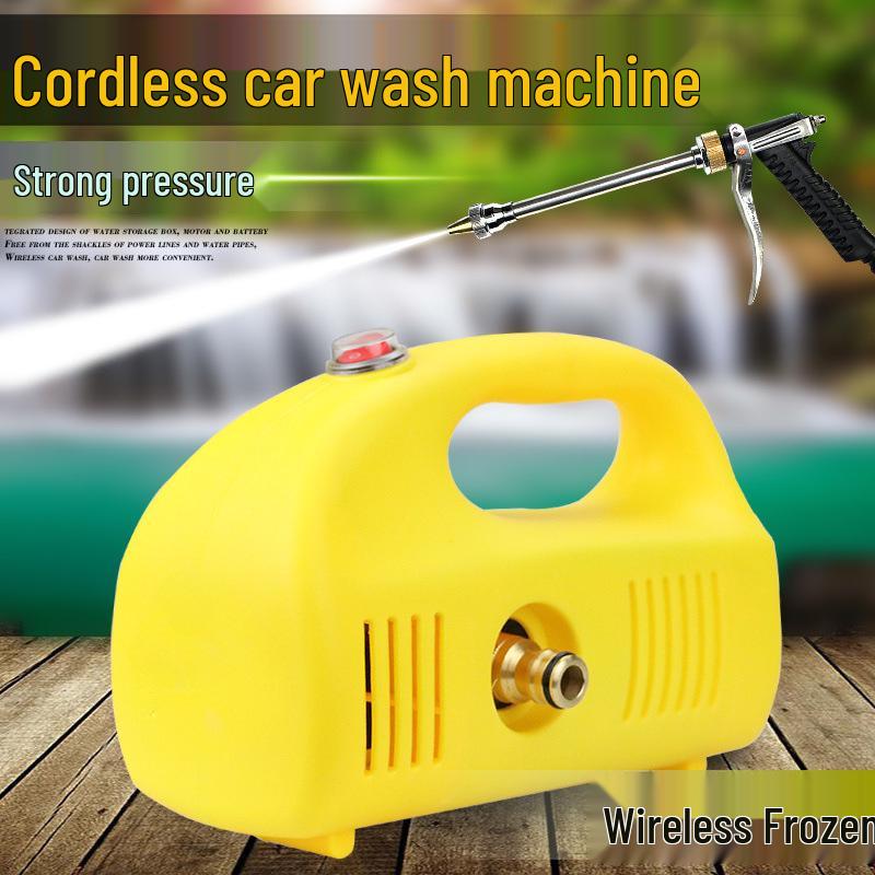 Portable High-Pressure Car Washer Set with Brush and Water Gun