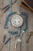 Nazareth Store 8mm Pearl Bead Rosary Necklace with Saint Michael Medal & Grail Centerpiece, Holy Communion Rosary, 8mm, Glass Pearl, No Gemstones
