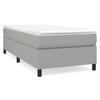 3144383 vidaXL Divan-lit Et Matelas Gris Clair 90x190 Cm Tissu