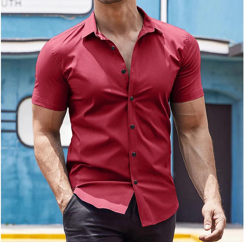 Cardigan Camicia Estivo Casual da Uomo a Maniche Corte