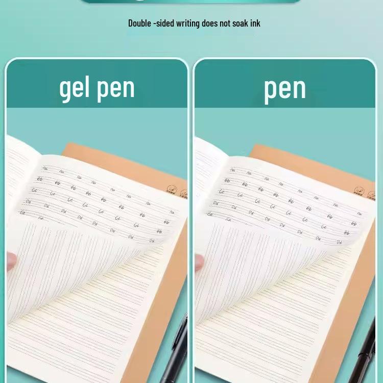 B5 Kraftpapier Englisch Schülerheft - Frischer Stil, Großes 16K Format