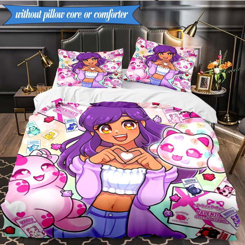 Purple Powerhouse 3pcs K-pop Music Group Bedding set,Ideal for Bedroom, Dormitory,Including Duvet Cover And 2pcs Pillowcases,Fan Gifts