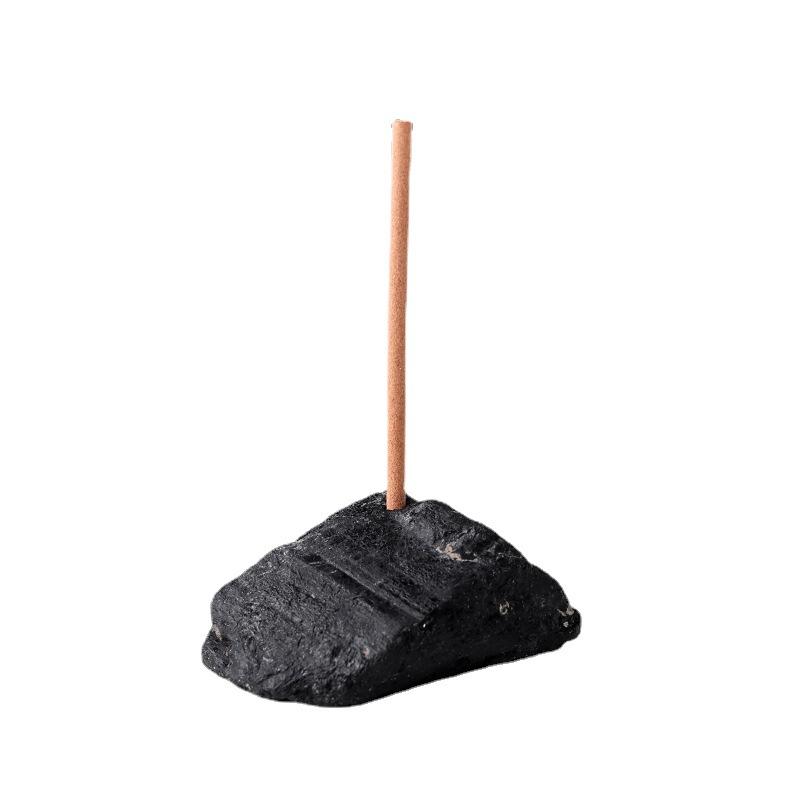 Healing Natural Gemstone Incense Holder Amethyst Rose Quartz Rough Stone Fragrant Plug Reiki Crystal Aromatherapy Home Ornaments