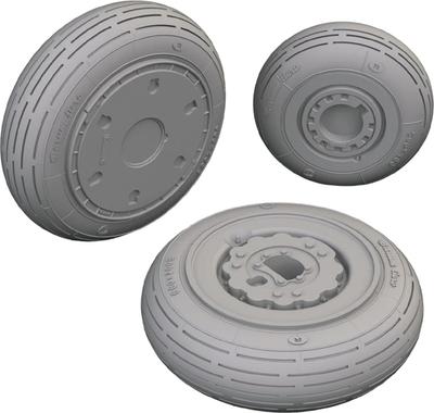 Eduard 1/48 MiG-21F Wheels (for Eduard) Plastic Model Kit Parts EDU6481151 (Airplane)
