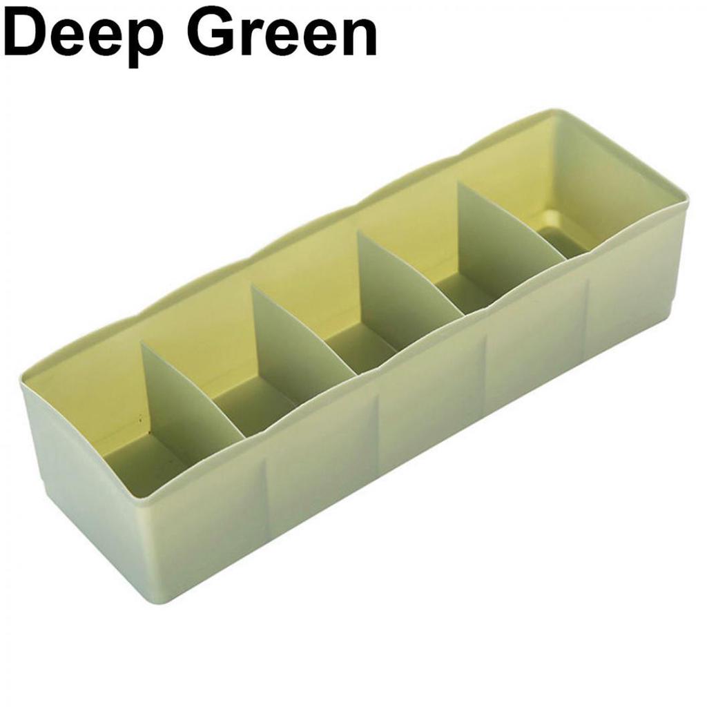 5 Cells Plastic Storage Box Tie Bra Socks Drawer Cosmetic Divider Tidy Organizer AVE