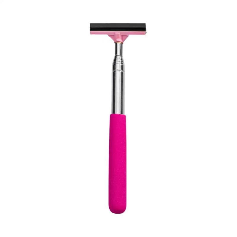 Adjustable Car Rearview Mirror Wiper High Efficiency Window Washer Tool Lightweight Design for Quick Cleaning розовый